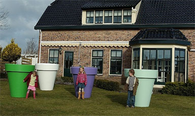 bloempot rond