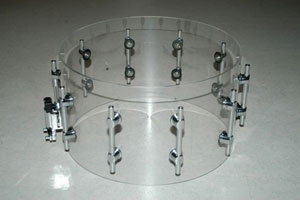 transparante trommel voor drumstel