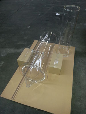 reactor acrylaat trechter van plexiglas op maat gemaakt